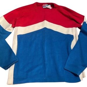 Vintage White Stag Men's AcroSport Colorblock Sweater size L